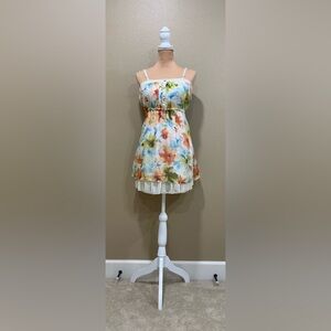 Floral Mini Dress with Spaghetti Straps